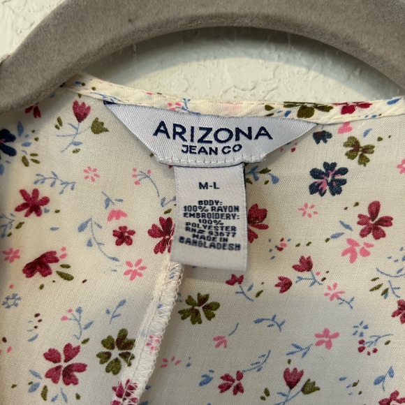 Boho Arizona Jean Company Floral Kimono Style Cardigan Size M-L - Picture 5 of 7